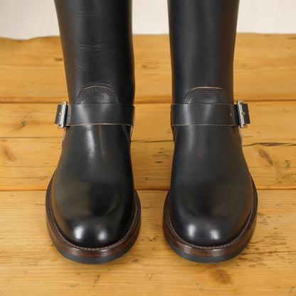 Double Helix Detonator 902 Engineer Boots - Black Horsebutt strip leather
