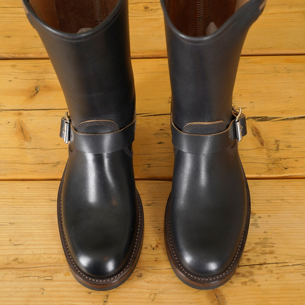 Double Helix Detonator 902 Engineer Boots - Black Horsebutt strip leather