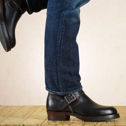 Double Helix Detonator 902 Engineer Boots - Black Horsebutt strip leather