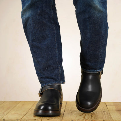 Double Helix Detonator 902 Engineer Boots - Black Horsebutt strip leather