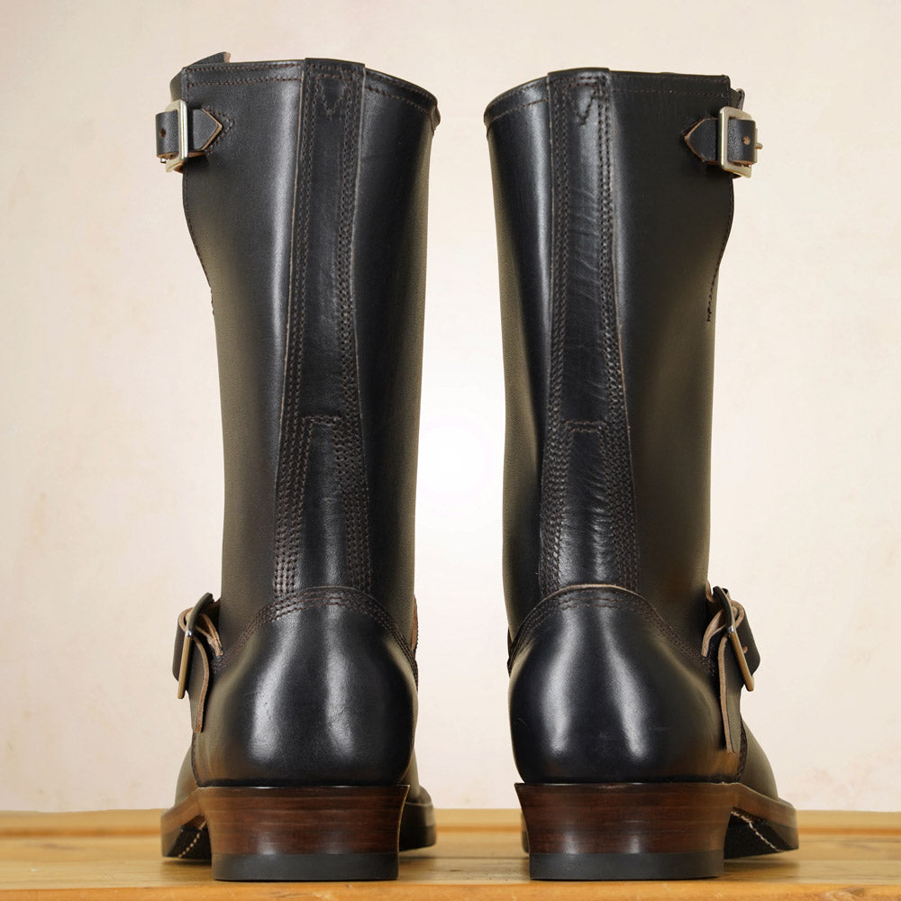 Double Helix Detonator 902 Engineer Boots - Black Horsebutt strip leather