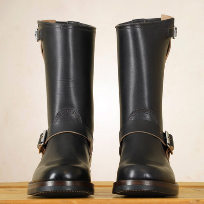 Double Helix Detonator 902 Engineer Boots - Black Horsebutt strip leather