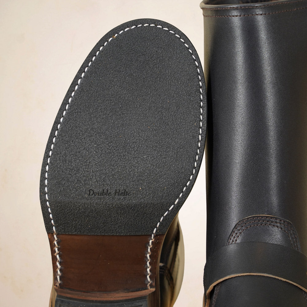 Double Helix Detonator 902 Engineer Boots - Black Horsebutt strip leather