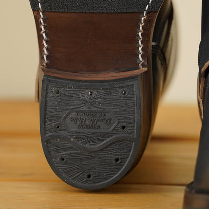 Double Helix Detonator 902 Engineer Boots - Black Horsebutt strip leather