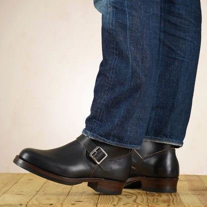 Double Helix Detonator 902 Engineer Boots - Black Horsebutt strip leather