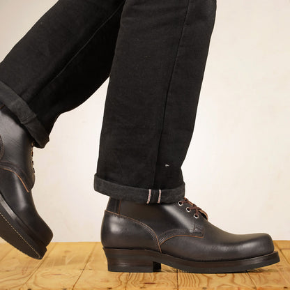 Matrix 5.7” Work Boots - Black Horsebutt strip leather