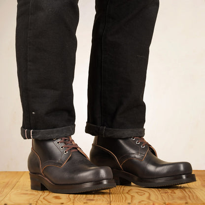 Matrix 5.7” Work Boots - Black Horsebutt strip leather