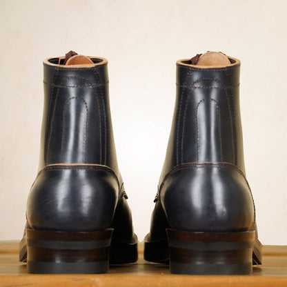 Matrix 5.7” Work Boots - Black Horsebutt strip leather