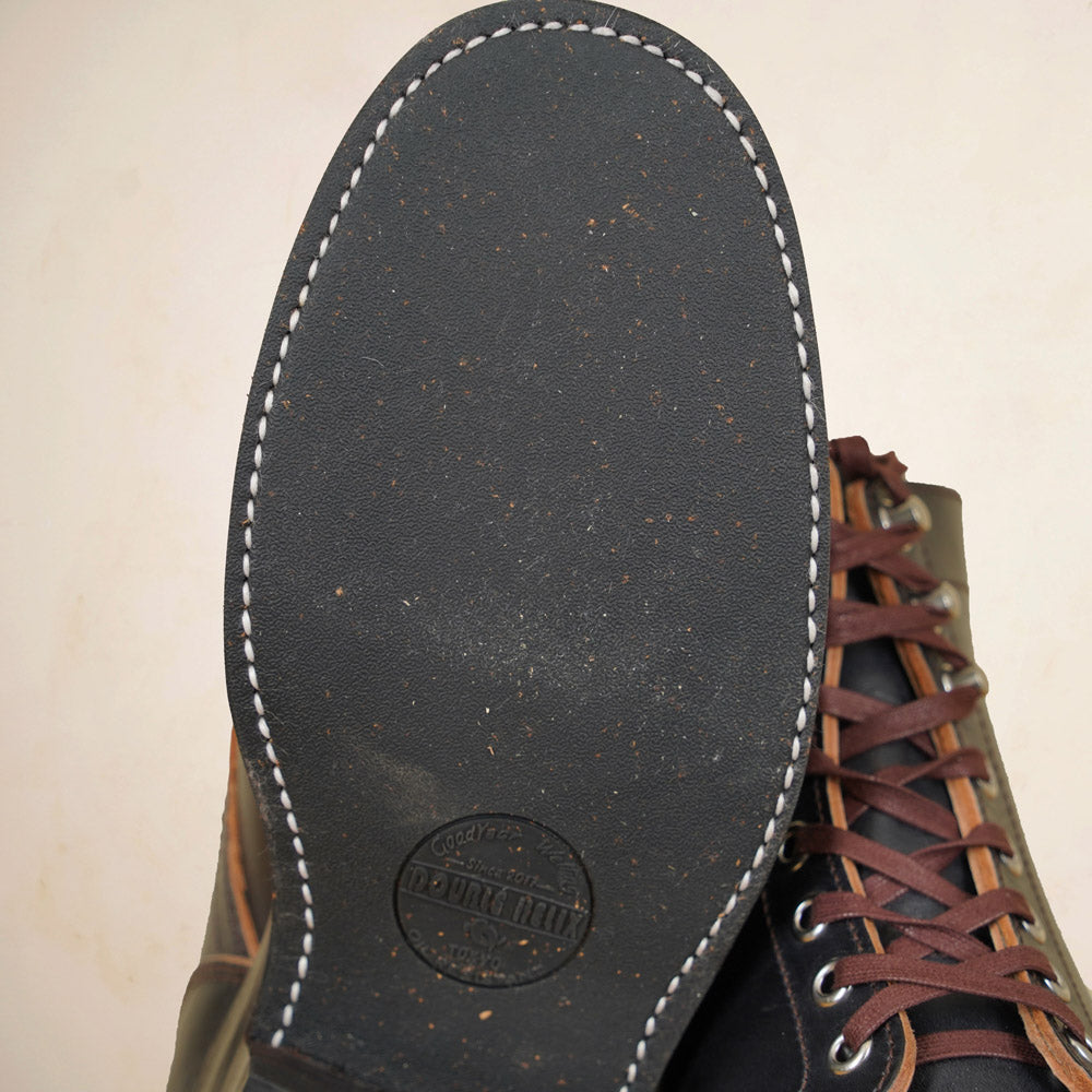 Matrix 5.7” Work Boots - Black Horsebutt strip leather