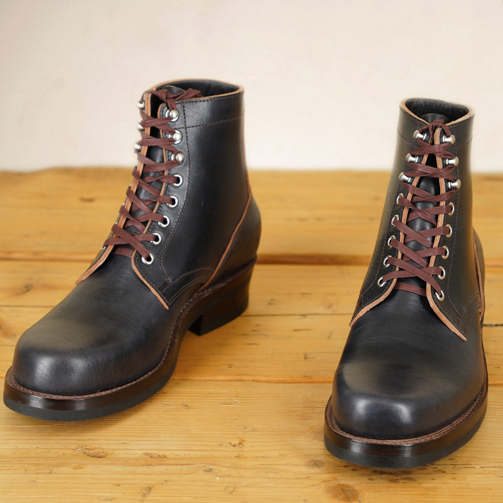 Matrix 5.7” Work Boots - Black Horsebutt strip leather