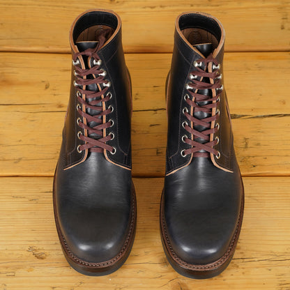 Matrix 5.7” Work Boots - Black Horsebutt strip leather