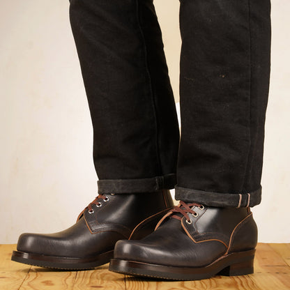 Matrix 5.7” Work Boots - Black Horsebutt strip leather