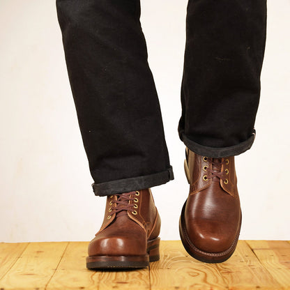 Matrix 5.7” Work Boots - Chocolate Horsebutt strip leather