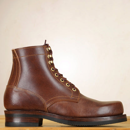 Matrix 5.7” Work Boots - Chocolate Horsebutt strip leather
