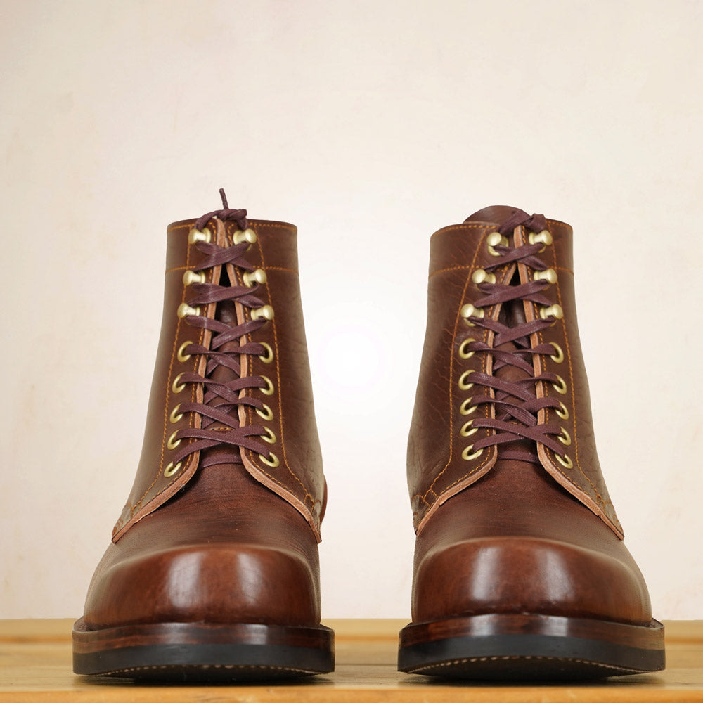 Matrix 5.7” Work Boots - Chocolate Horsebutt strip leather