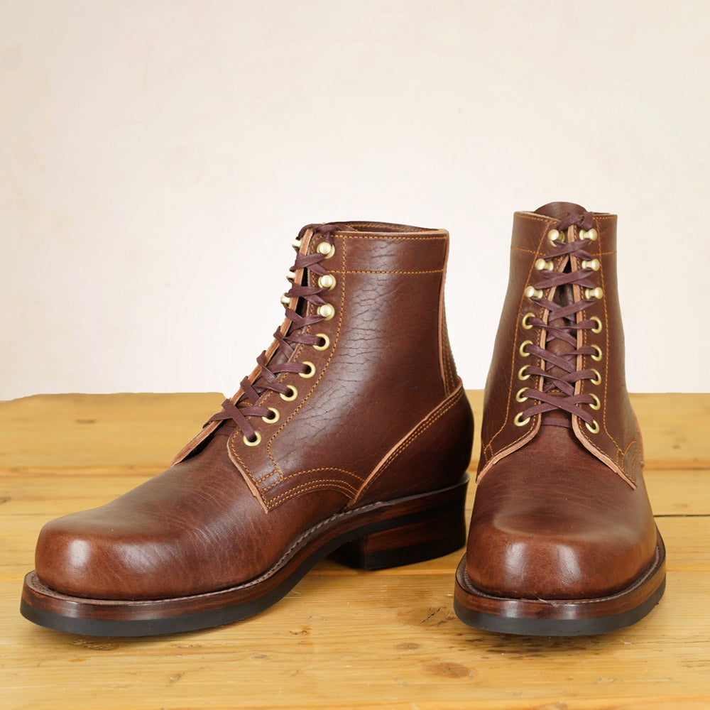 Matrix 5.7” Work Boots - Chocolate Horsebutt strip leather