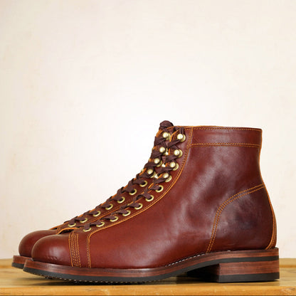 Double Helix Oil Pump Boots - Burgundy Horsehide