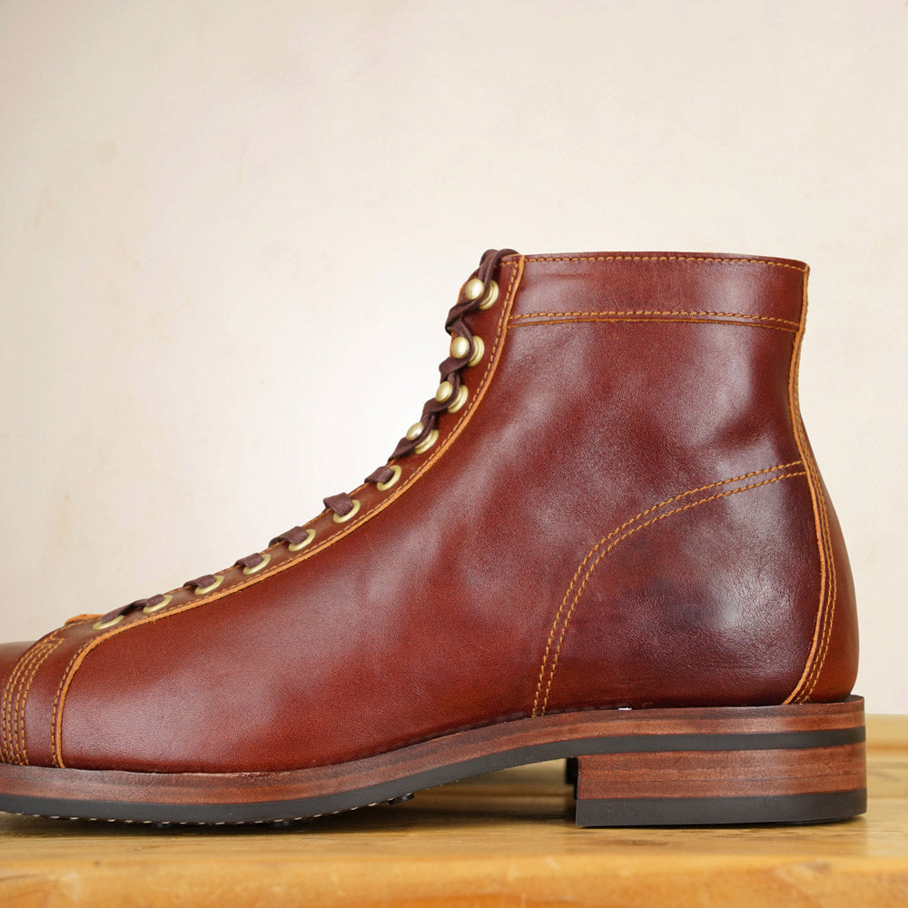 Double Helix Oil Pump Boots - Burgundy Horsehide