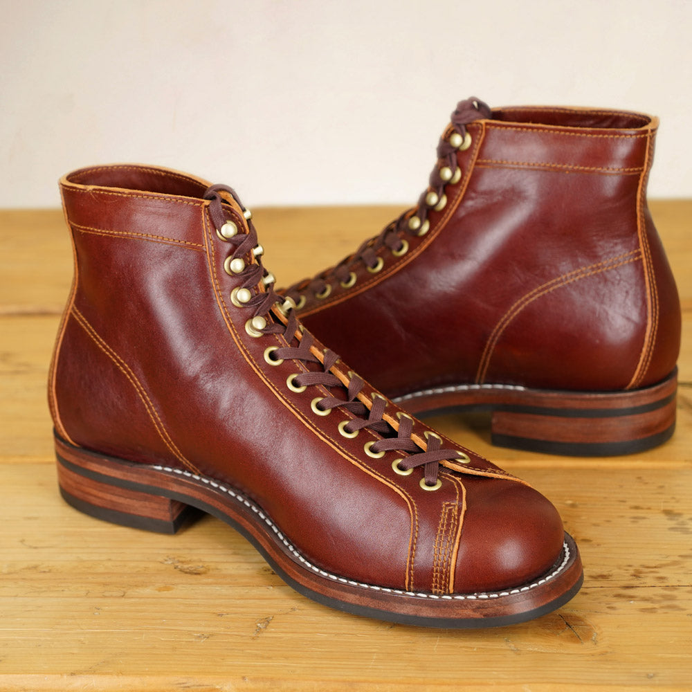 Double Helix Oil Pump Boots - Burgundy Horsehide