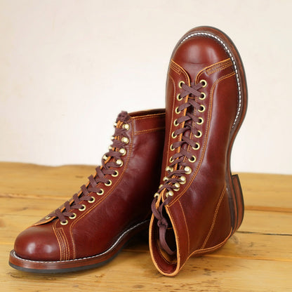 Double Helix Oil Pump Boots - Burgundy Horsehide