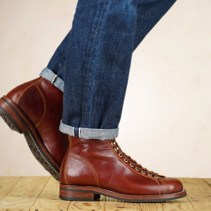 Double Helix Oil Pump Boots - Burgundy Horsehide