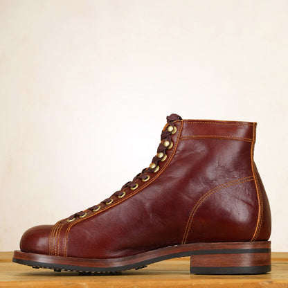 Double Helix Oil Pump Boots - Burgundy Horsehide