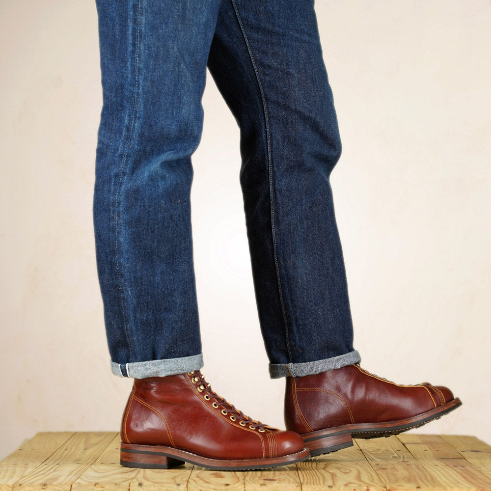 Double Helix Oil Pump Boots - Burgundy Horsehide