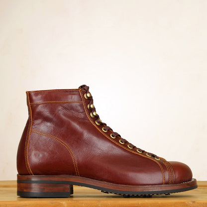 Double Helix Oil Pump Boots - Burgundy Horsehide