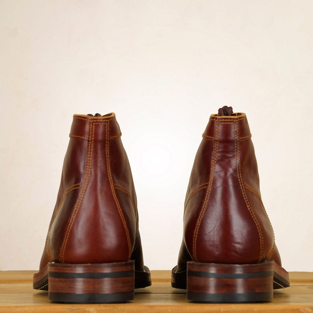 Double Helix Oil Pump Boots - Burgundy Horsehide