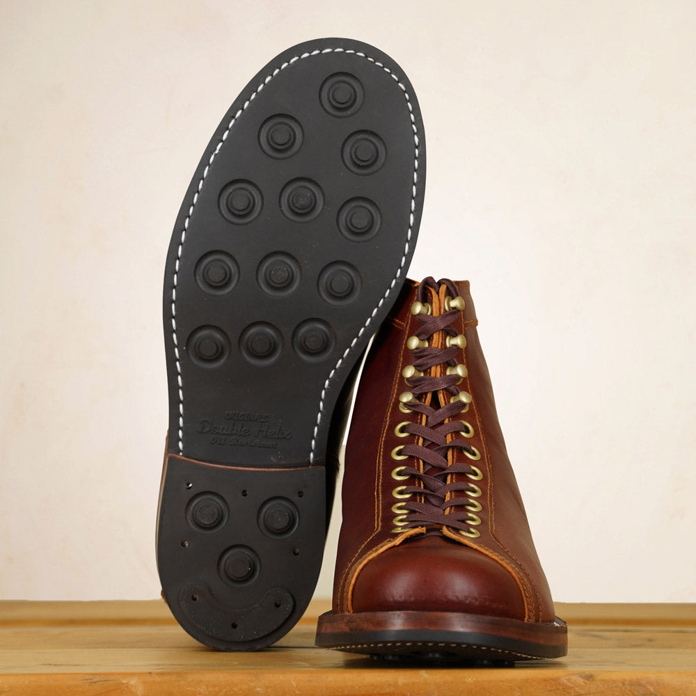 Double Helix Oil Pump Boots - Burgundy Horsehide