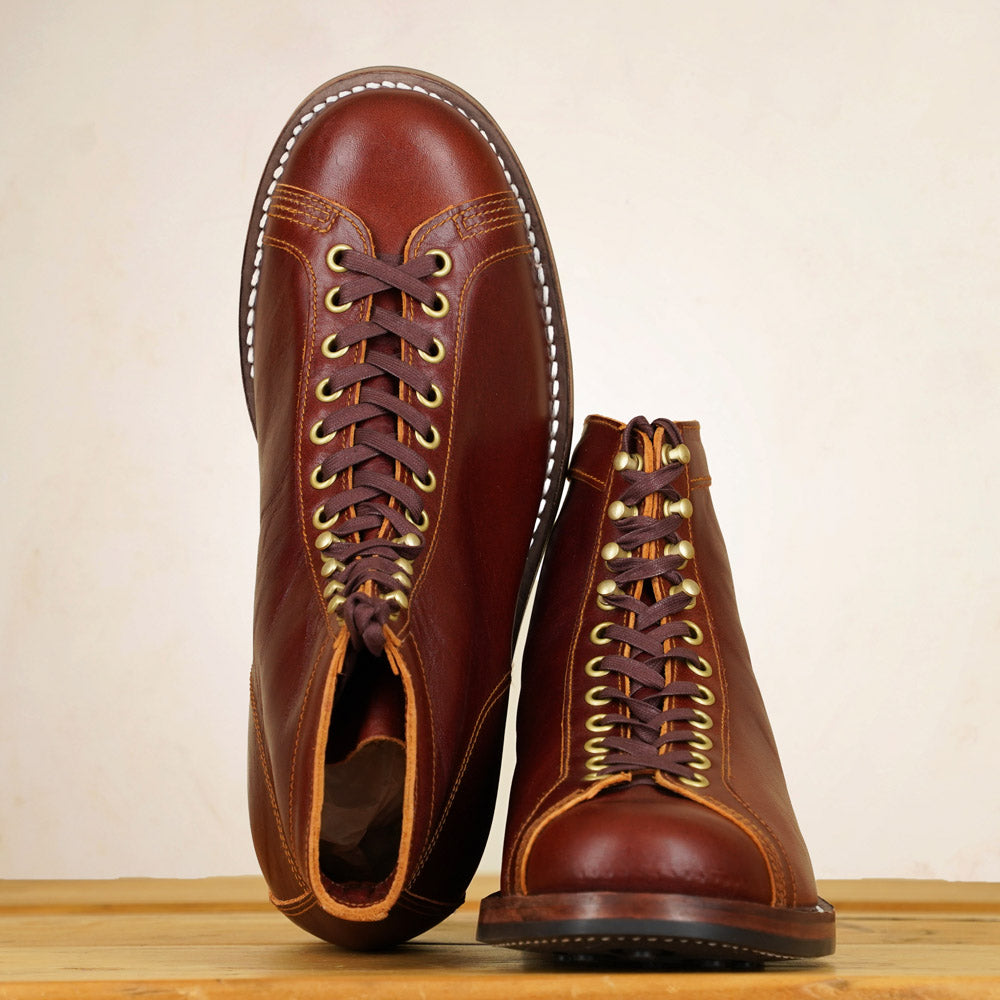 Double Helix Oil Pump Boots - Burgundy Horsehide