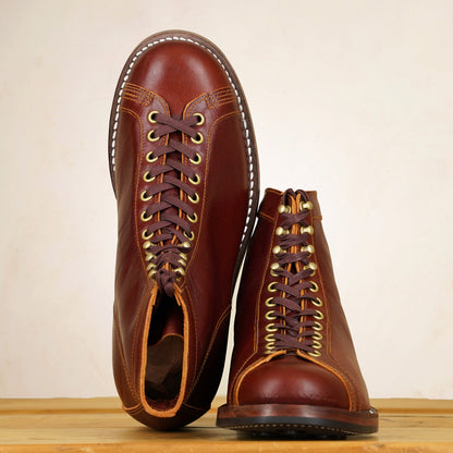 Double Helix Oil Pump Boots - Burgundy Horsehide