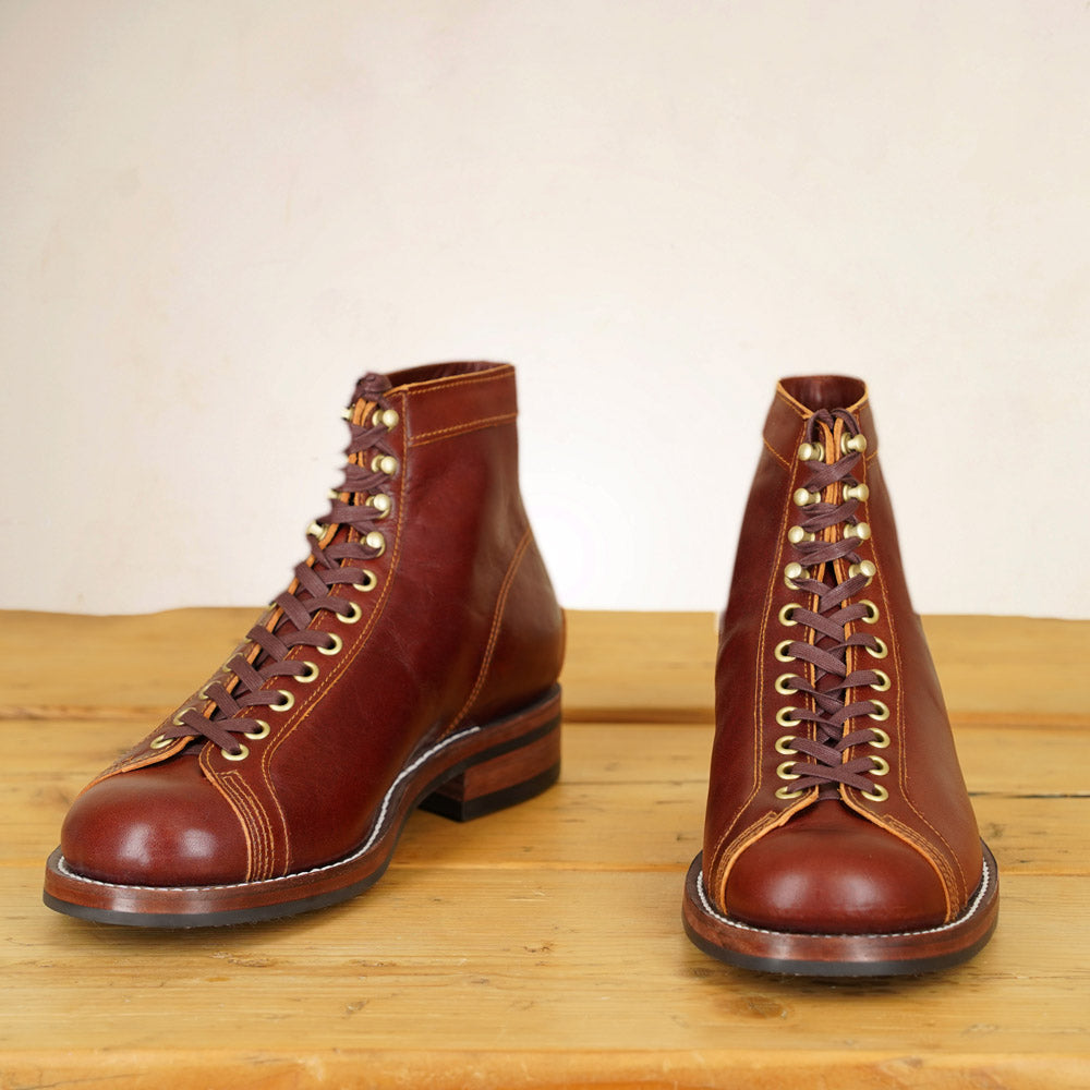 Double Helix Oil Pump Boots - Burgundy Horsehide