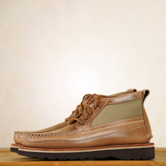 EasyMoc - Scout Boots - Natural CXL/ Waxed Canvas