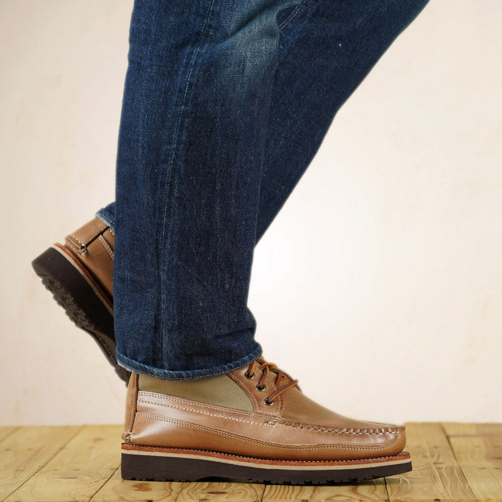 EasyMoc - Scout Boots - Natural CXL/ Waxed Canvas