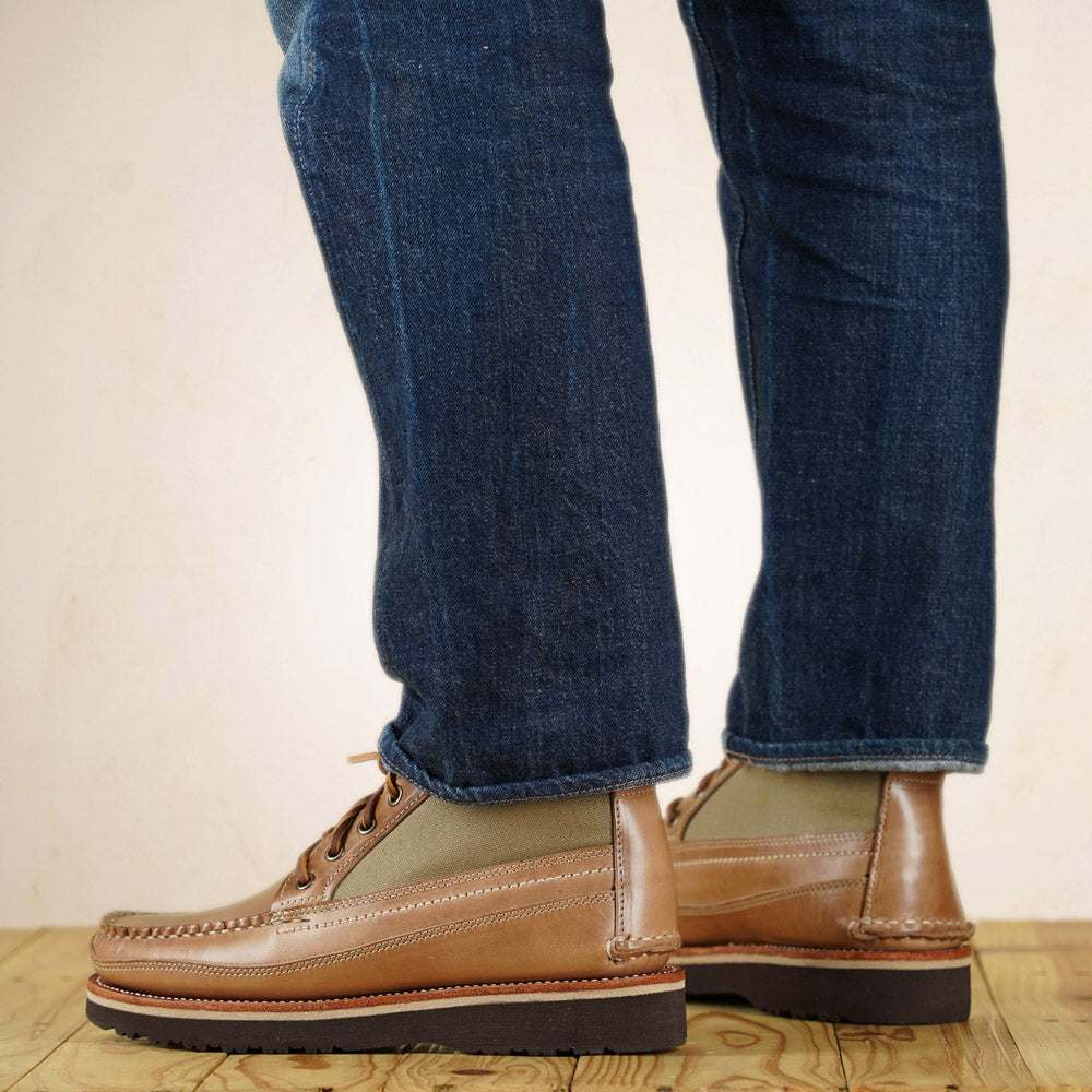 EasyMoc - Scout Boots - Natural CXL/ Waxed Canvas