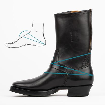 Rolling Dub Trio Loro Boots - Black Horsebutt