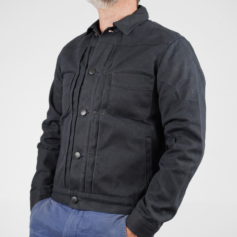 Freenote Cloth RJ-1 Riders Jacket Black Alpaca