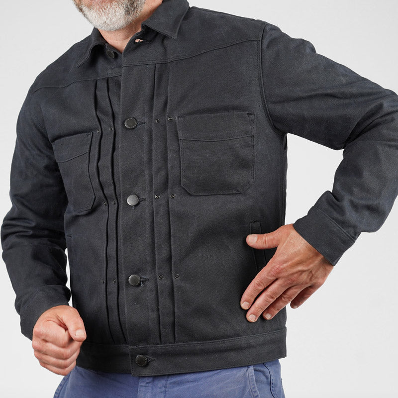 Freenote Cloth RJ-1 Riders Jacket Black Alpaca