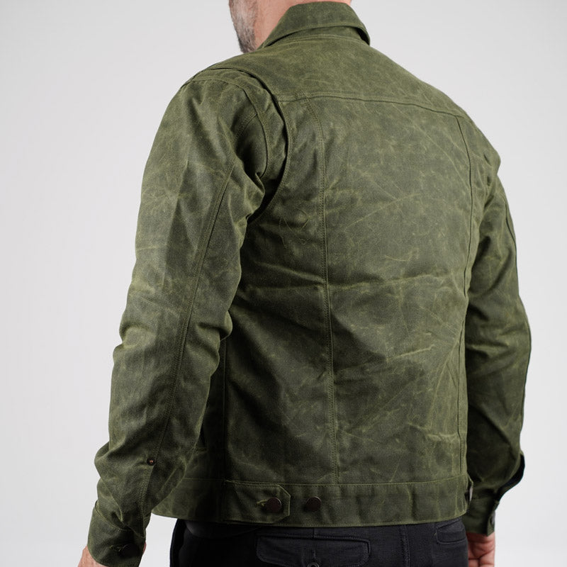 Freenote Cloth Riders Jacket Waxed Canvas Olive