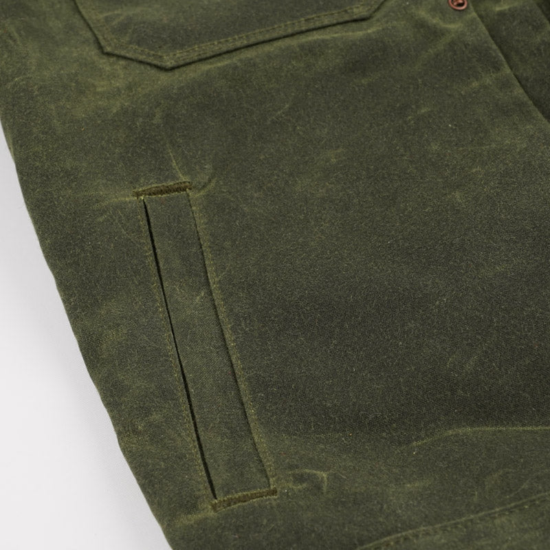 Freenote Cloth Riders Jacket Waxed Canvas Olive