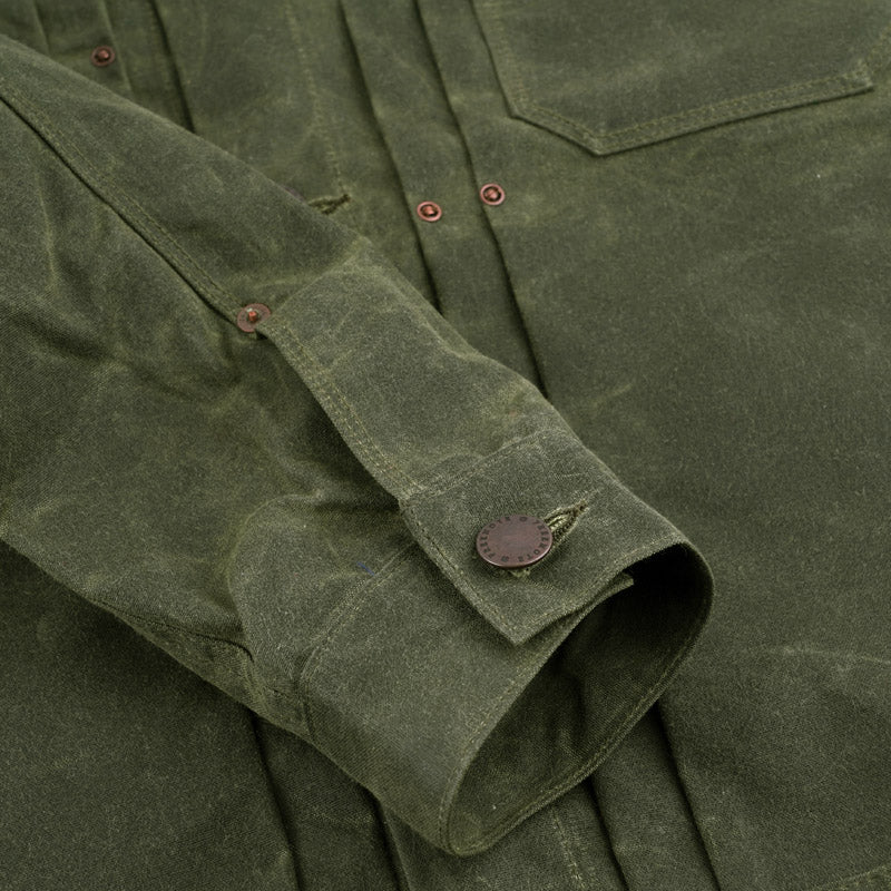 Freenote Cloth Riders Jacket Waxed Canvas Olive