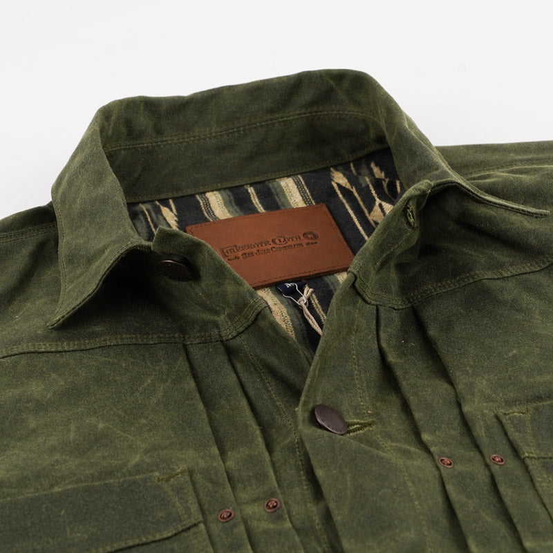 Freenote Cloth Riders Jacket Waxed Canvas Olive