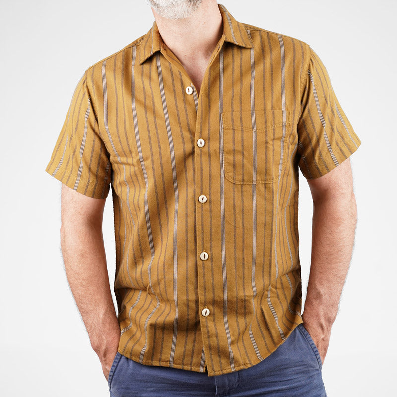 Freenote Cloth hawaiian lantern stripe shirt