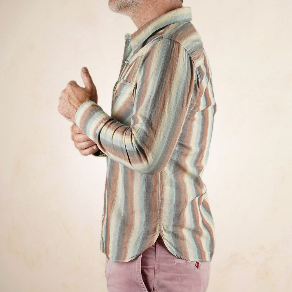 Freenote Cloth Calico Shirt - Desert Stripe