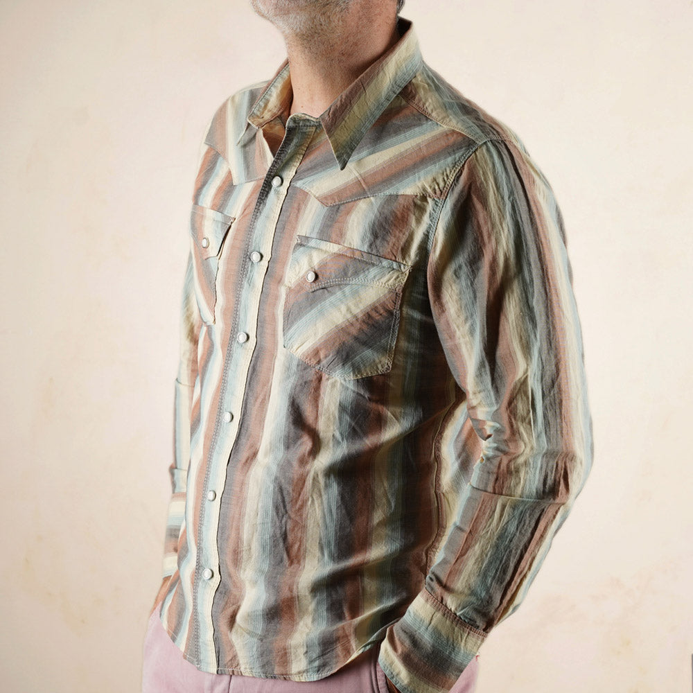 Freenote Cloth Calico Shirt - Desert Stripe