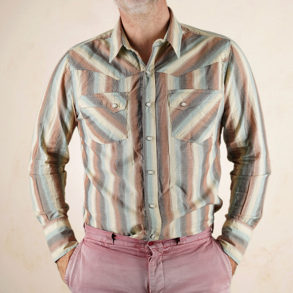 Freenote Cloth Calico Shirt - Desert Stripe
