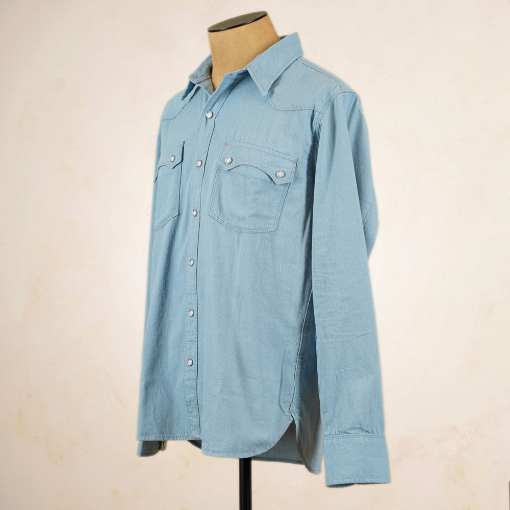 Freenote Cloth Modern Western Shirt - Clear Blue Chambray