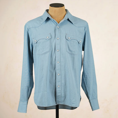 Freenote Cloth Modern Western Shirt - Clear Blue Chambray
