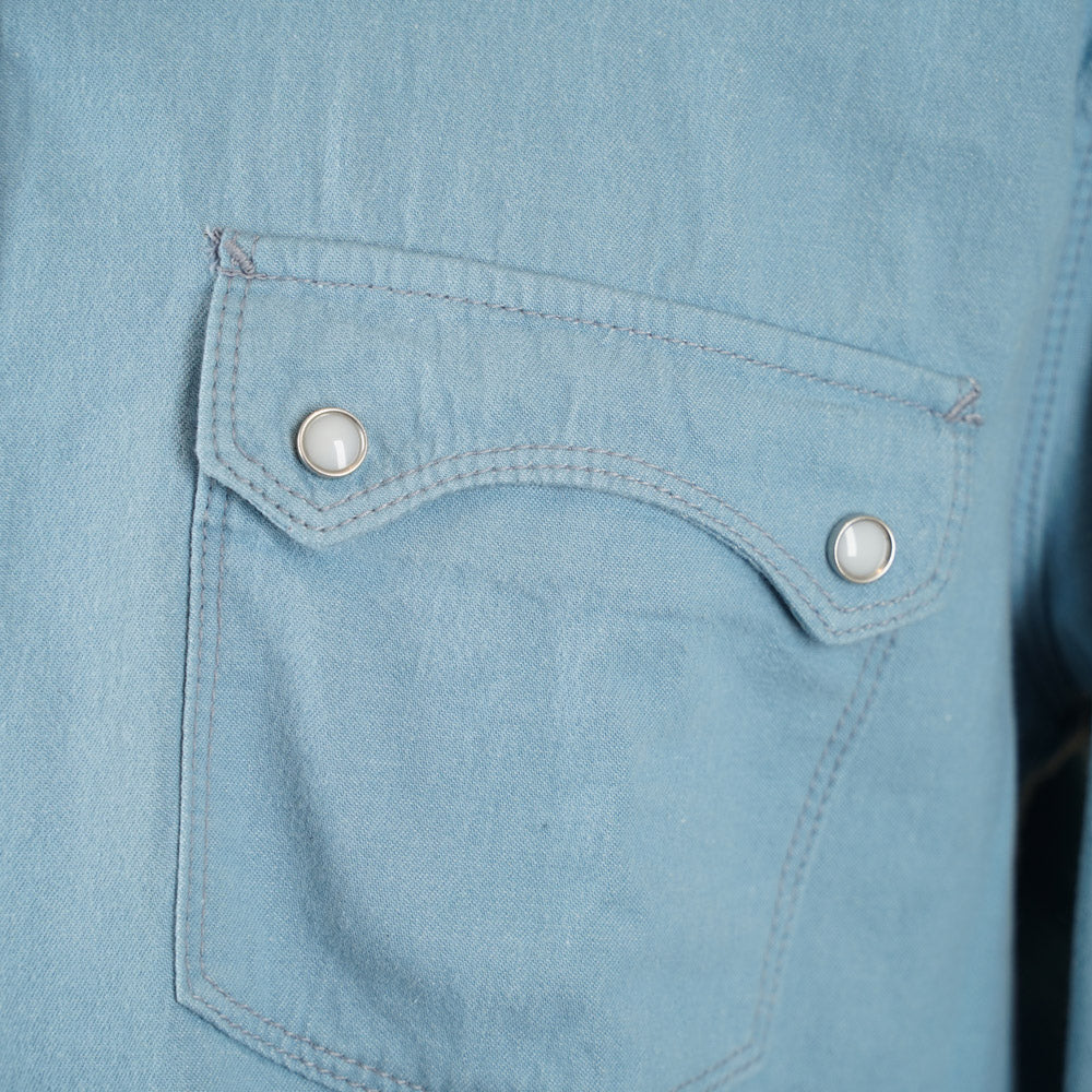 Freenote Cloth Modern Western Shirt - Clear Blue Chambray